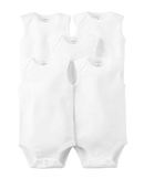 Kit body bebê 5 peças regata branco | Carter's