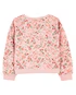 Blusa de moletom infantil floral misto rosa | Carter's