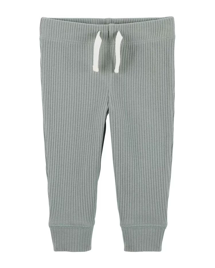 Conjunto longo bebê 2 peças e touca canelado verde | Carter's