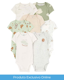 Kit body bebê 7 peças smart cookie multicor | Carter's