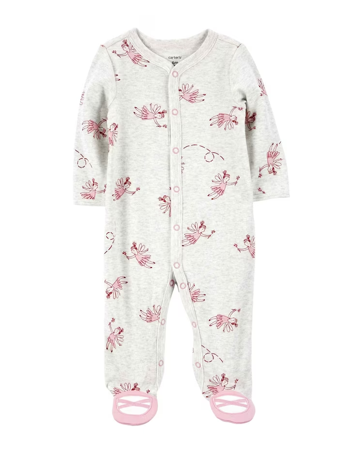 Macacão bebê mescla de fadinha bailarina cinza | Carter's