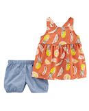 Conjunto curto infantil frutinhas de verão multicor | Carter's