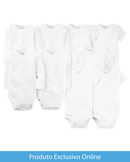 Enxoval bebê 9 peças manga curta e longa branco | Carter's